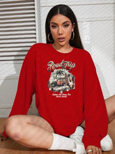 Red Oversized Long Sleeve Comfort Tee - 19bay